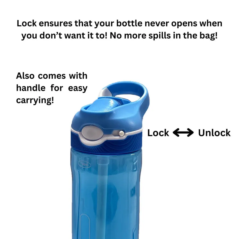[2-Pack] Maya & Friends Tritan Water Bottle - 750ml (Blue)