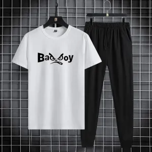 2 Pcs Men's Polyester Printed Track Suit