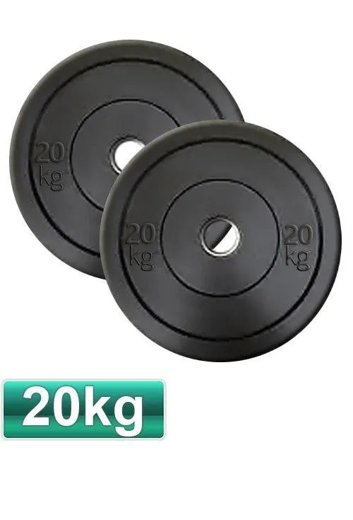 20KG OLYMPIC BUMPER GYM WEIGHT PLATES (PAIR)