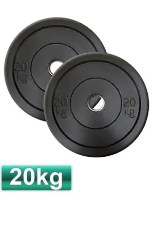 20KG OLYMPIC BUMPER GYM WEIGHT PLATES (PAIR)