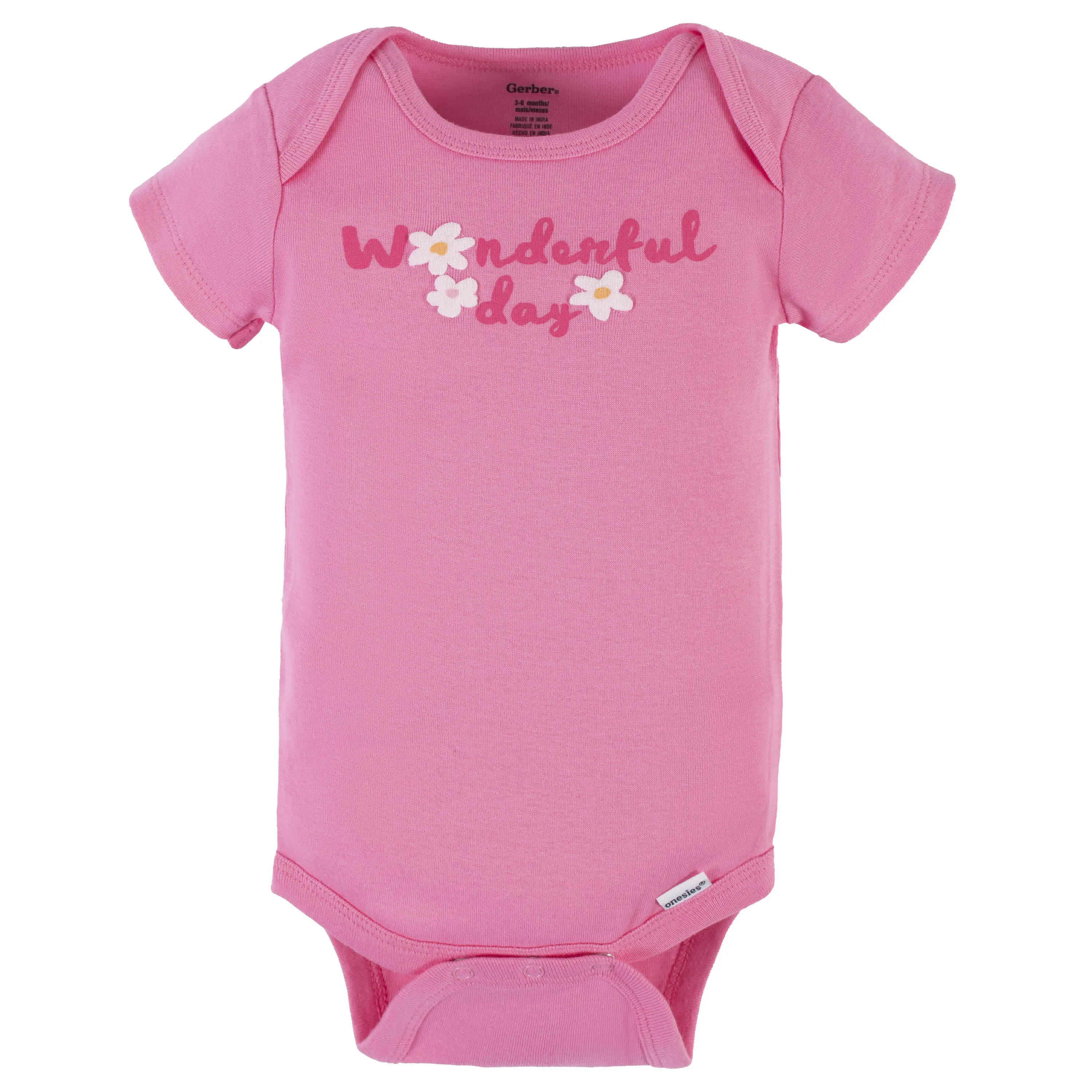 4-Pack Baby Girls Summer Blossom Short Sleeve Onesies® Bodysuits