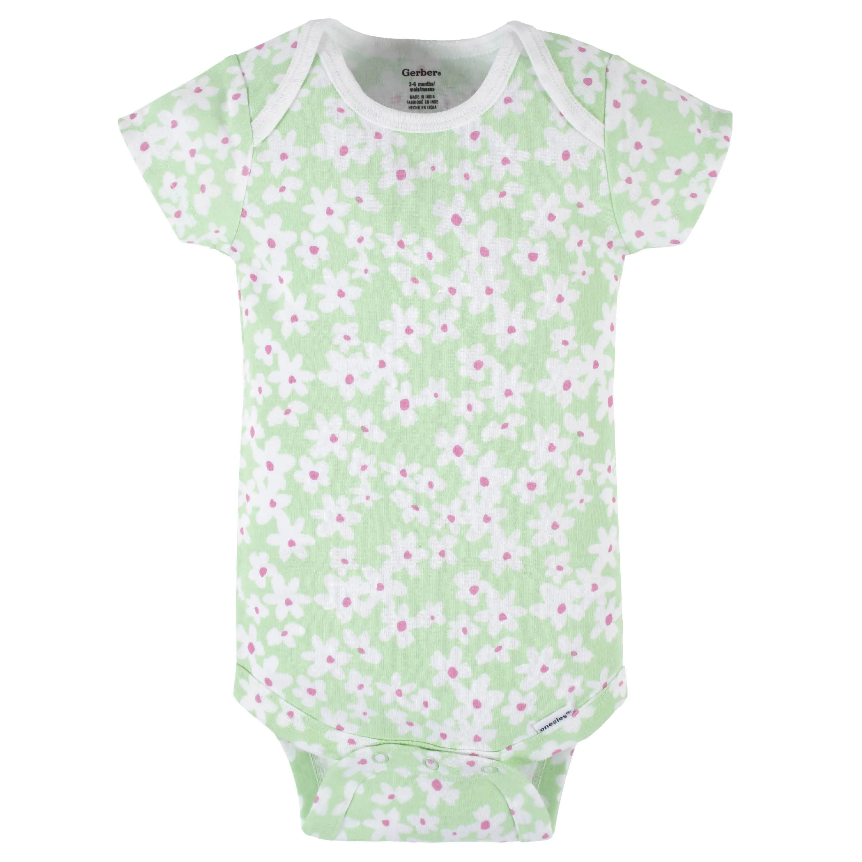 4-Pack Baby Girls Summer Blossom Short Sleeve Onesies® Bodysuits