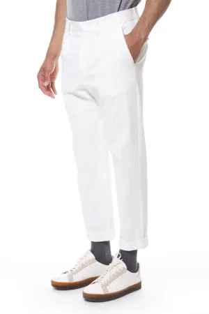 $575 ELEVENTY - Ivory/White Stretch Cotton Blend Dress/Casual Pants- 33W