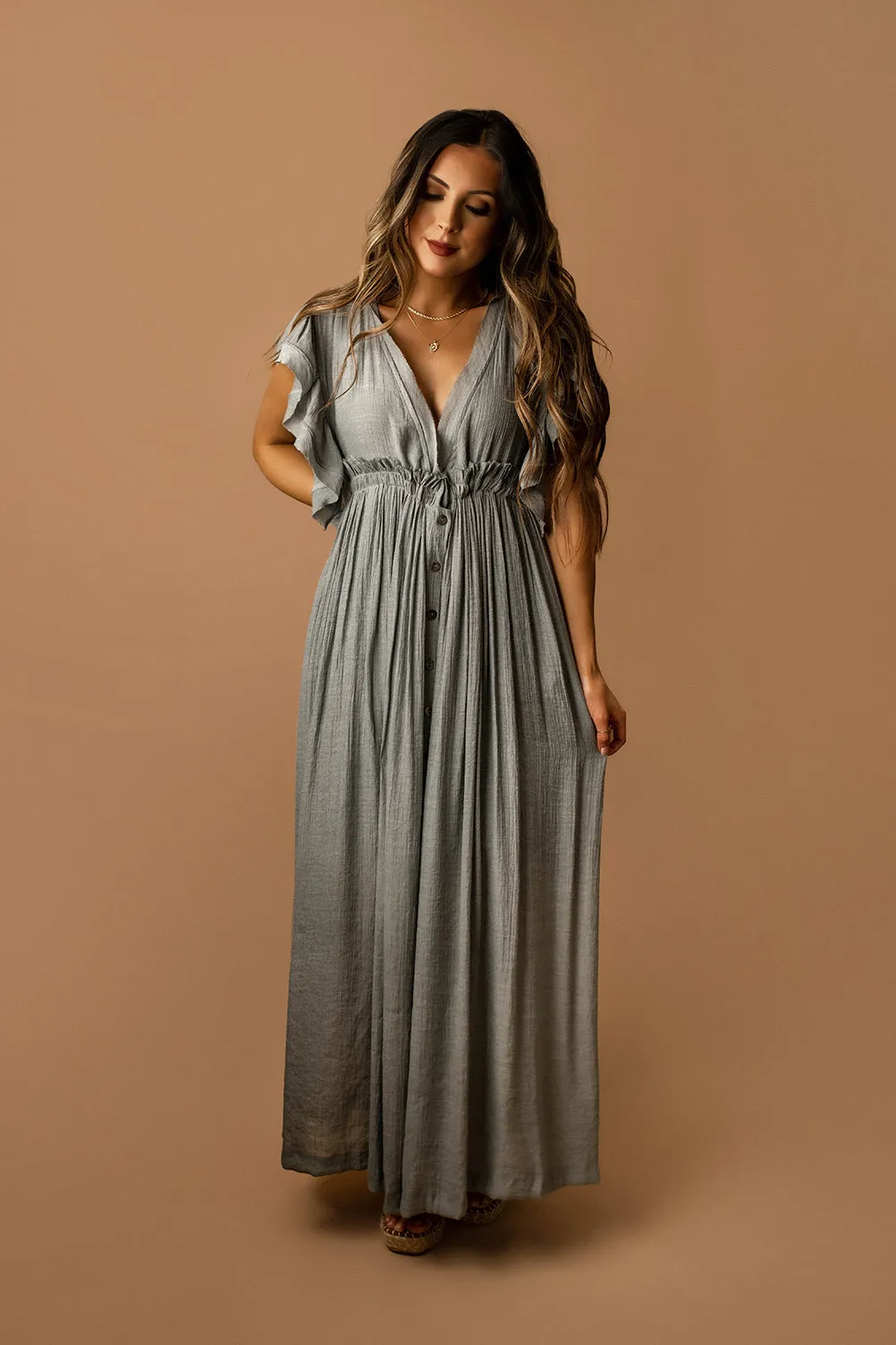 A Little More Maxi Dress (Earl Grey) | FINAL SALE