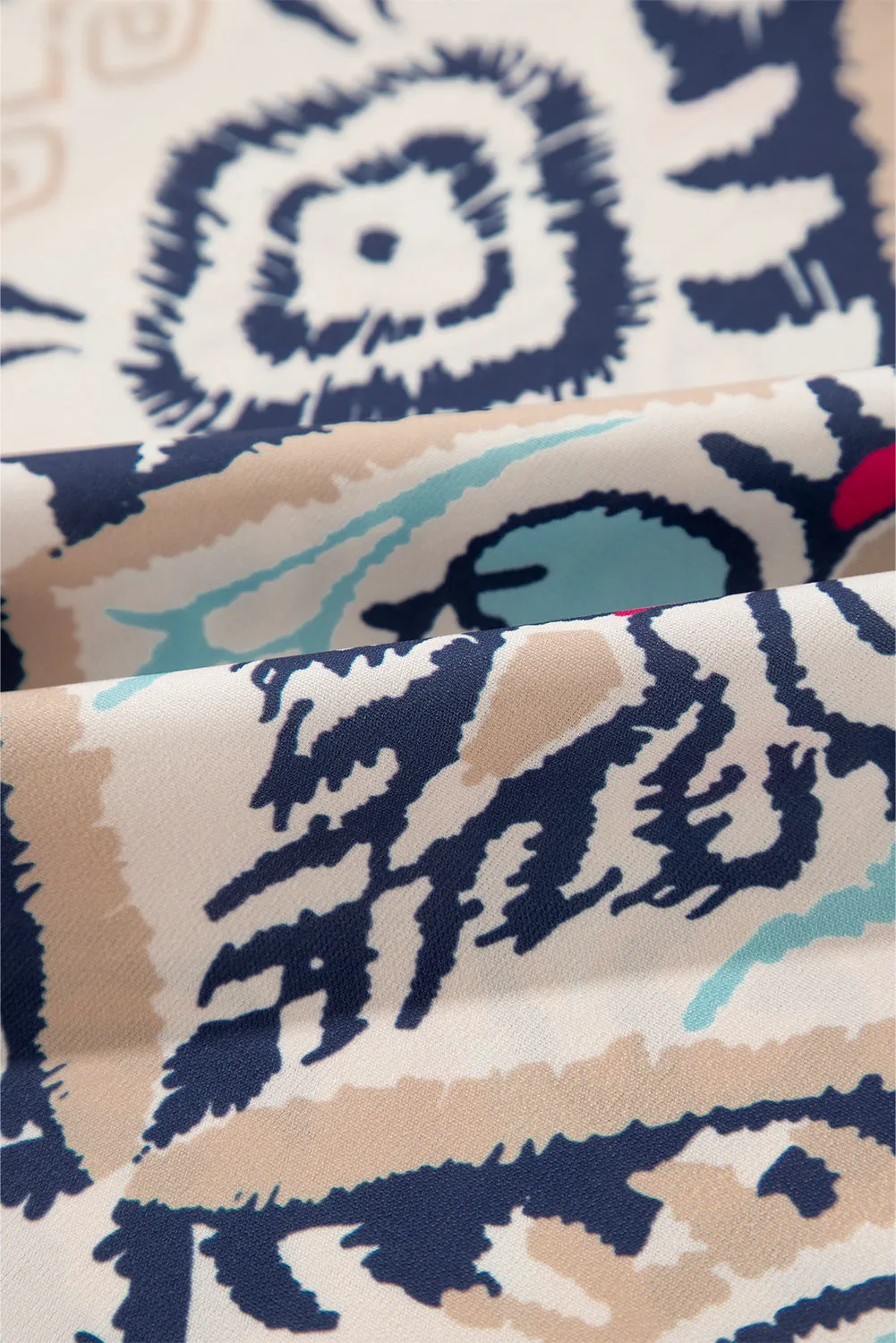 Abstract Half Sleeve Blouse