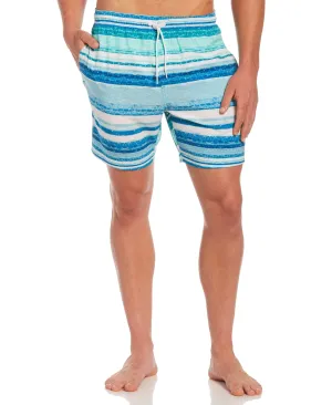 Abstract Ocean Print Swim Trunks