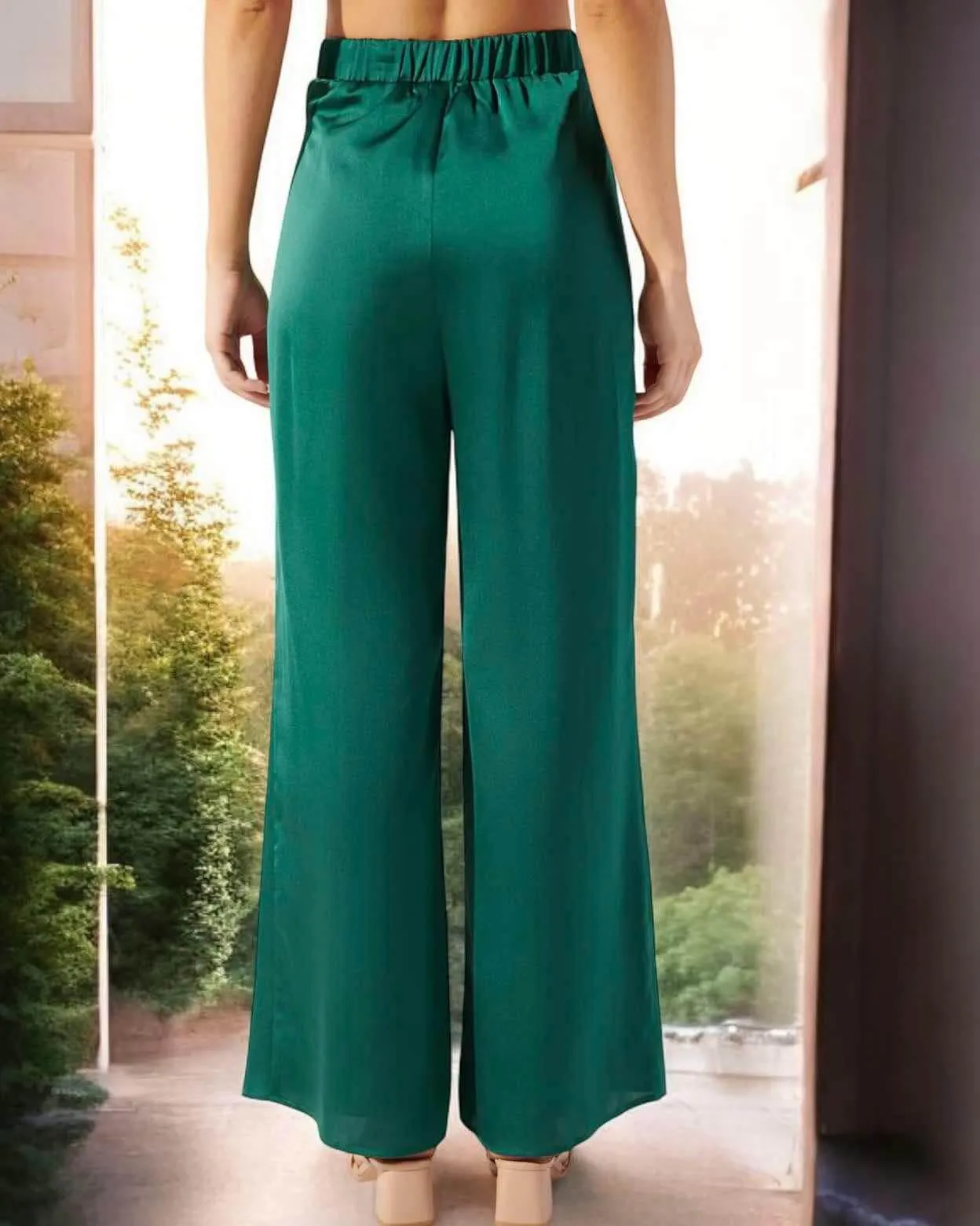 ALL SPRUCED UP SATIN PANTS