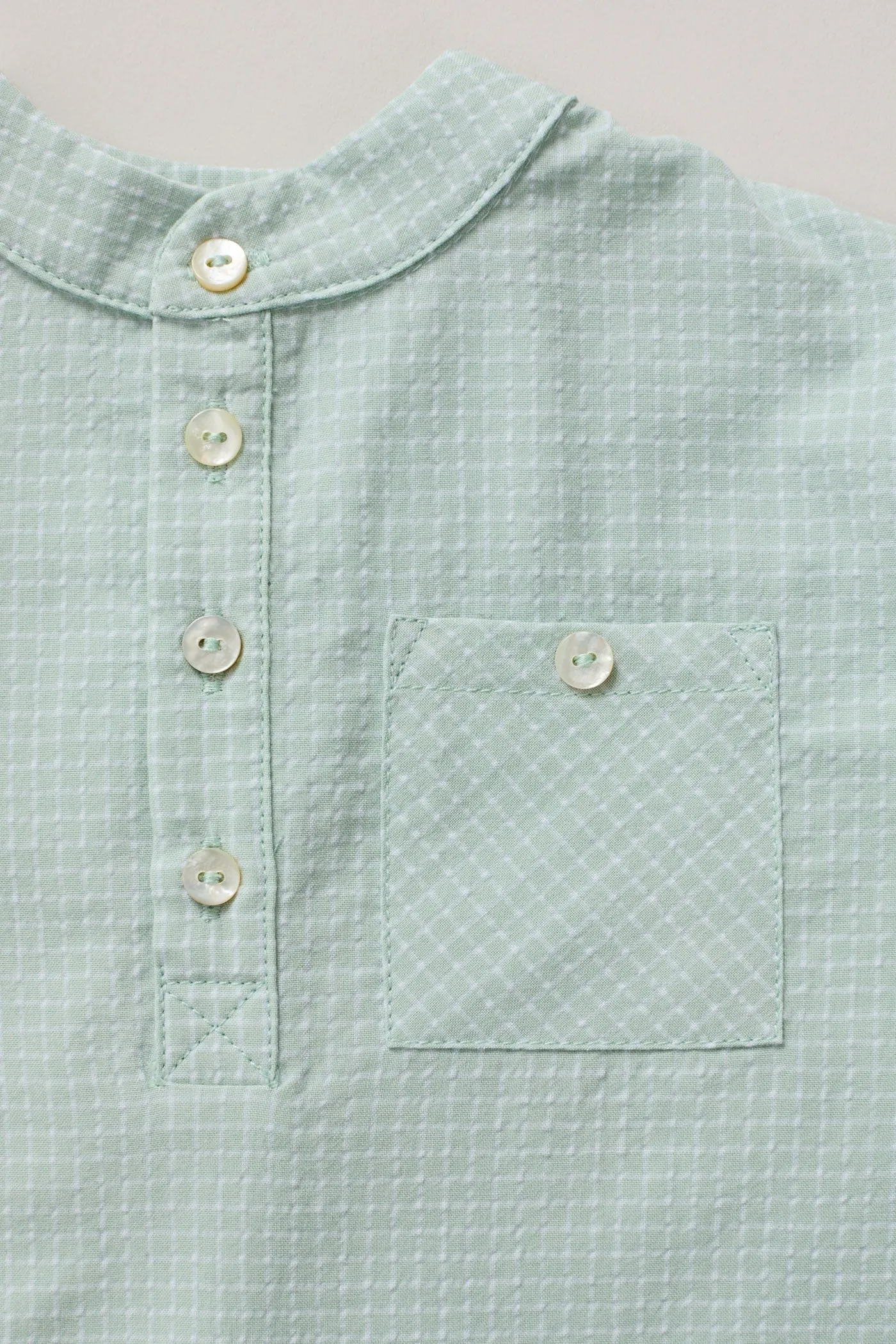 Apple Shirt - Sage Green Check