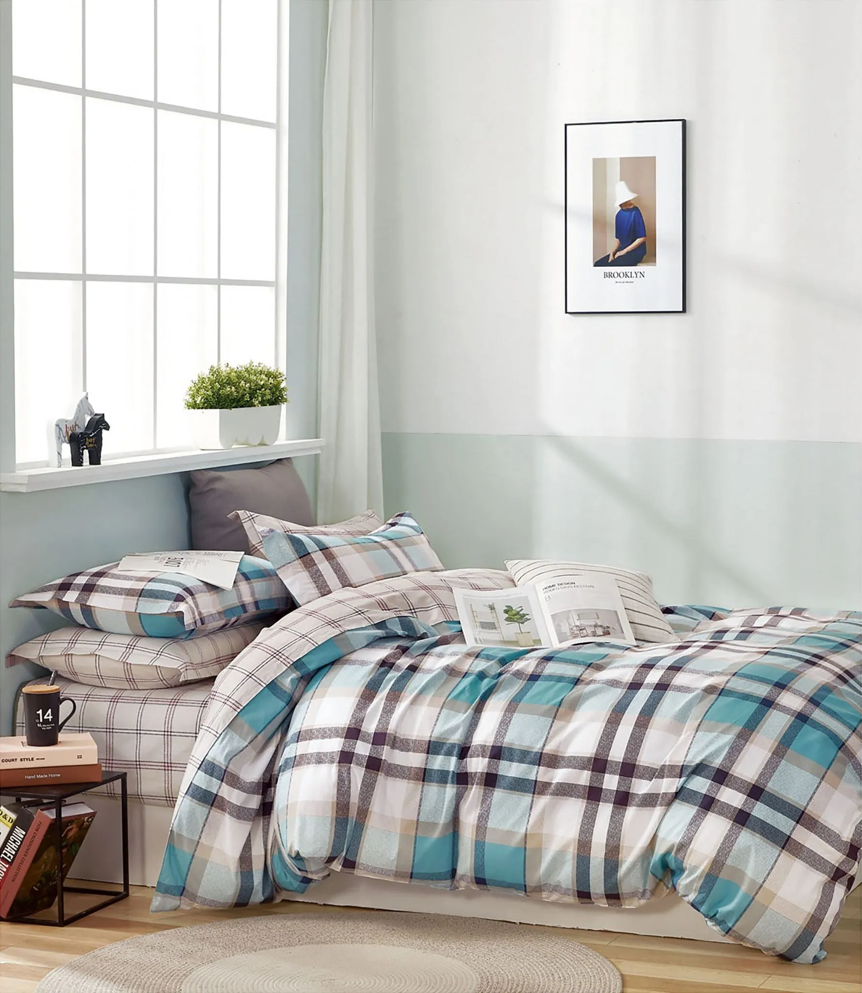 ARDOR BOUDOIR "Bayley" PRINTED QUILT COVER SET