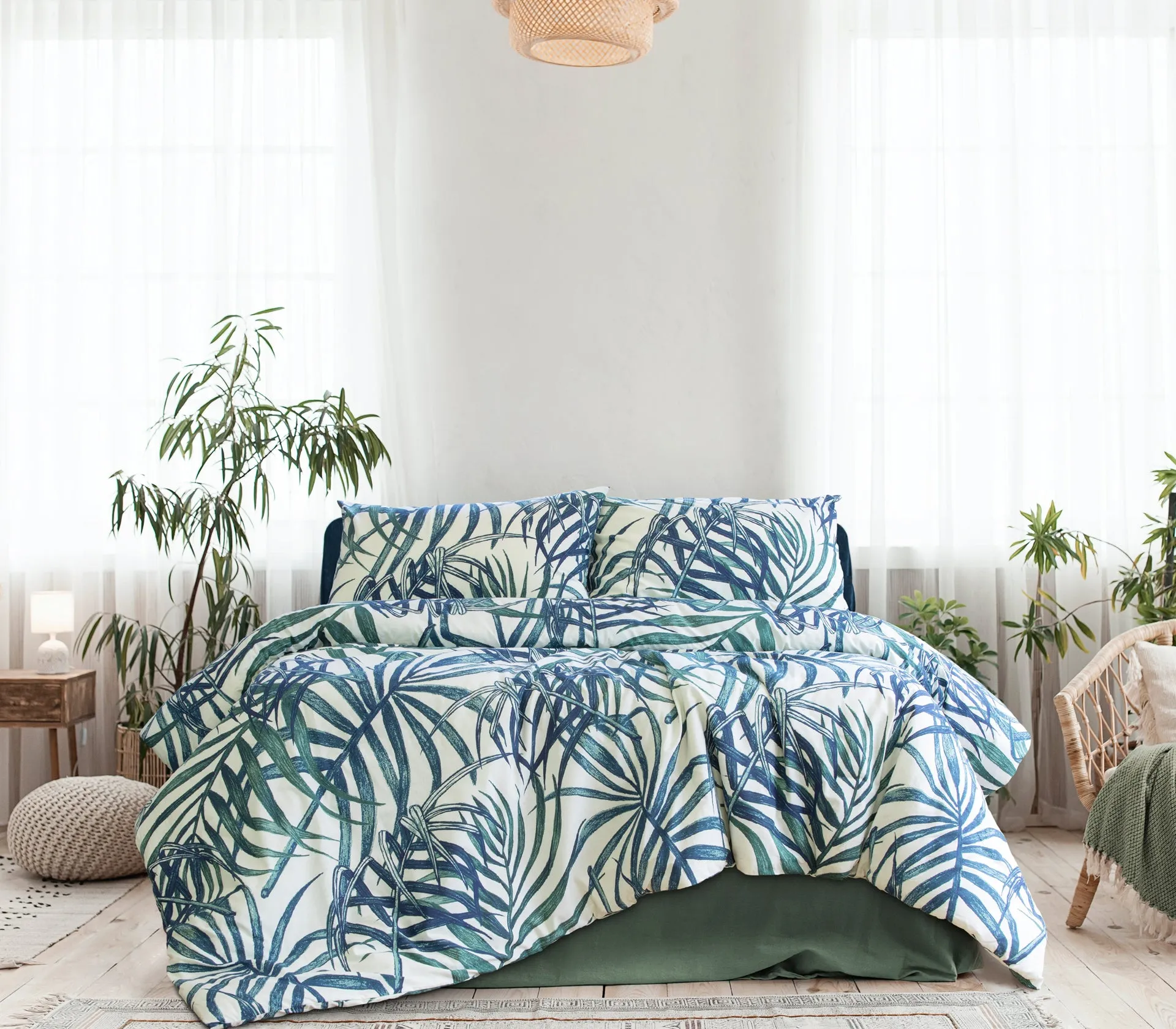 ARDOR BOUDOIR "Paradise Palms" QUILT COVER SET
