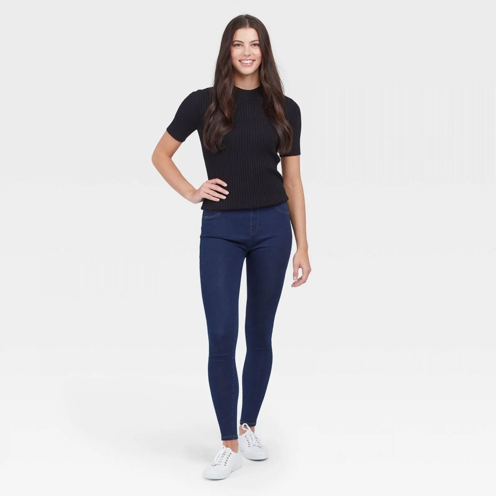 Assets By Spanx Women's Denim Skinny Leggings Medium Wash Blue XL