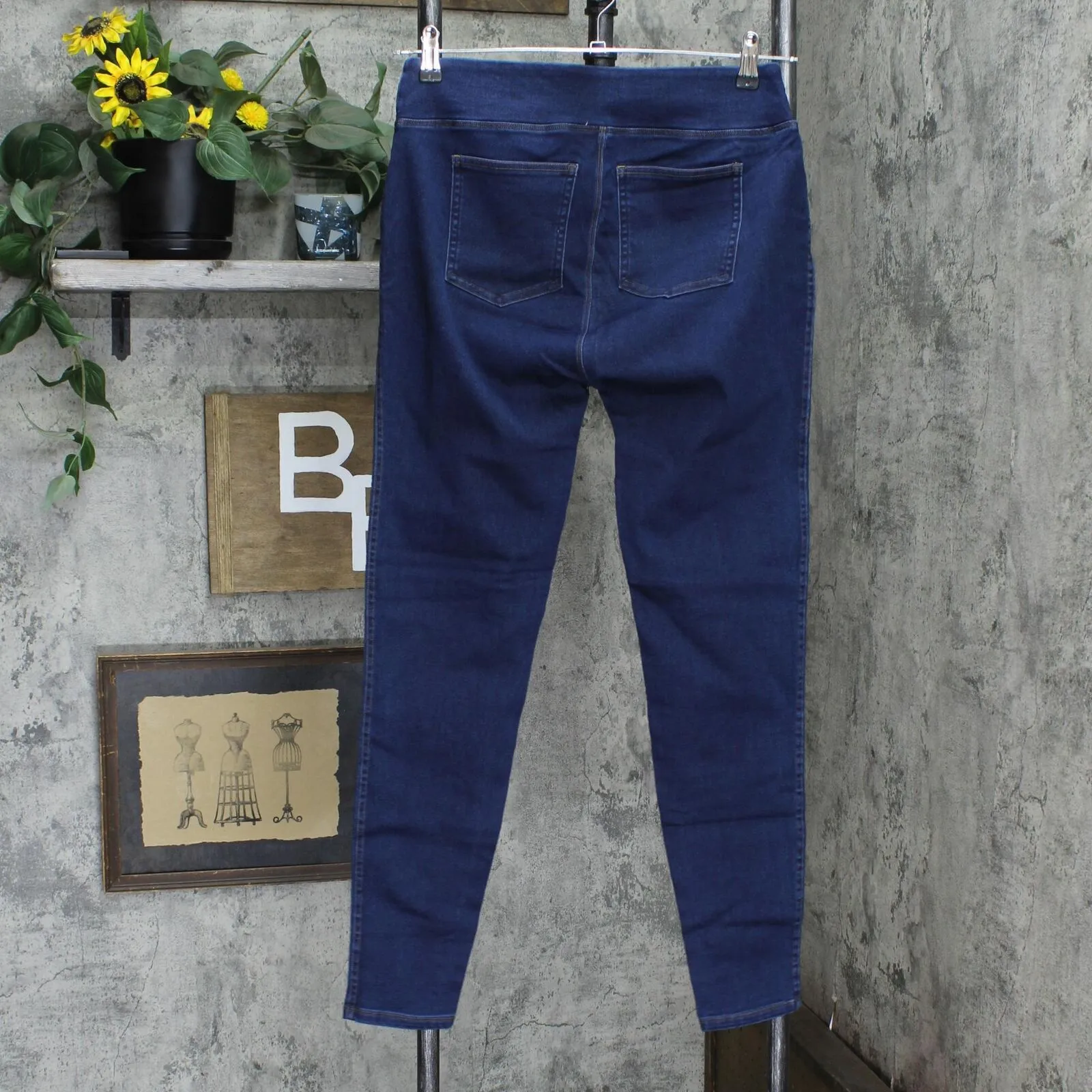 Assets By Spanx Women's Denim Skinny Leggings Medium Wash Blue XL