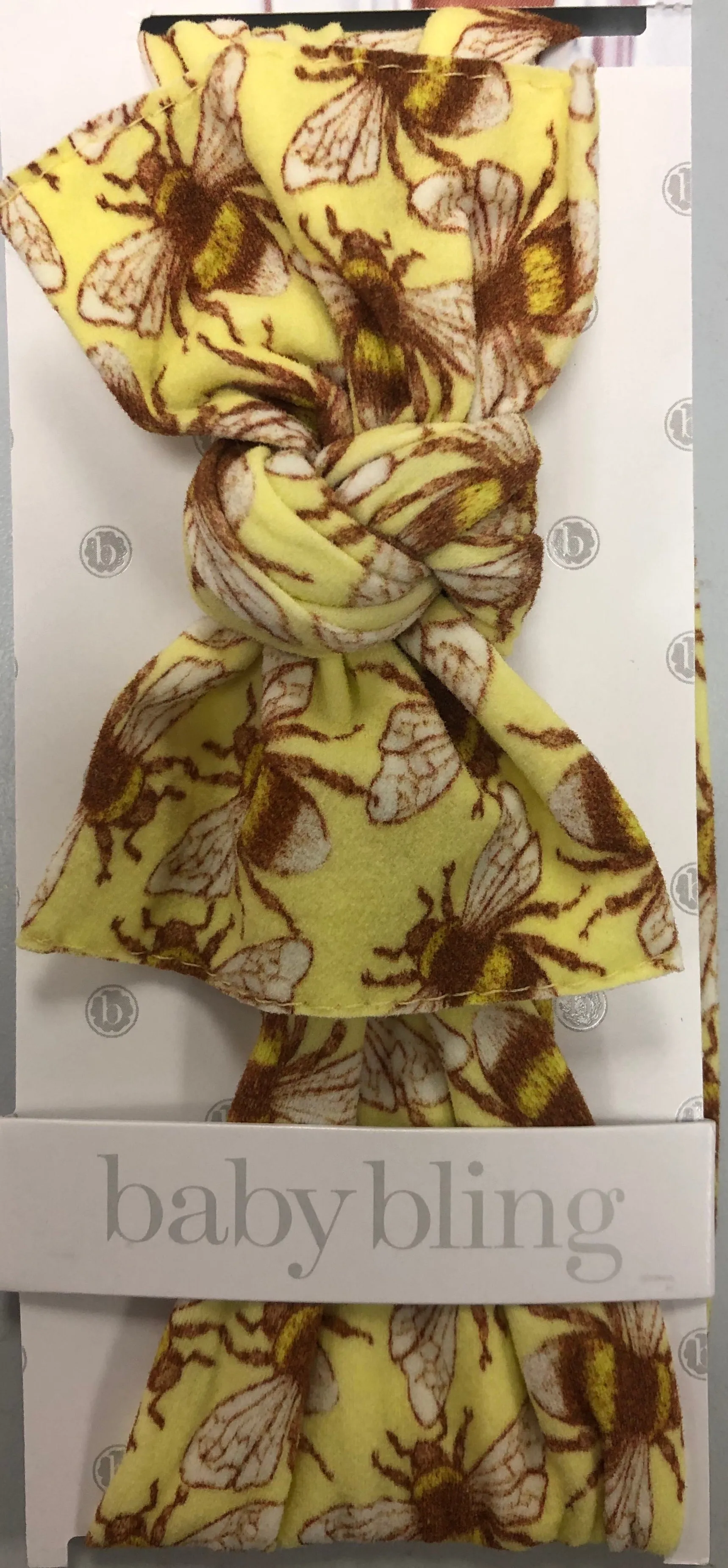 Baby Bling Bumblebee Printed Knot Headband