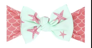 Baby Bling Coral Mermaid Printed Knot Headband