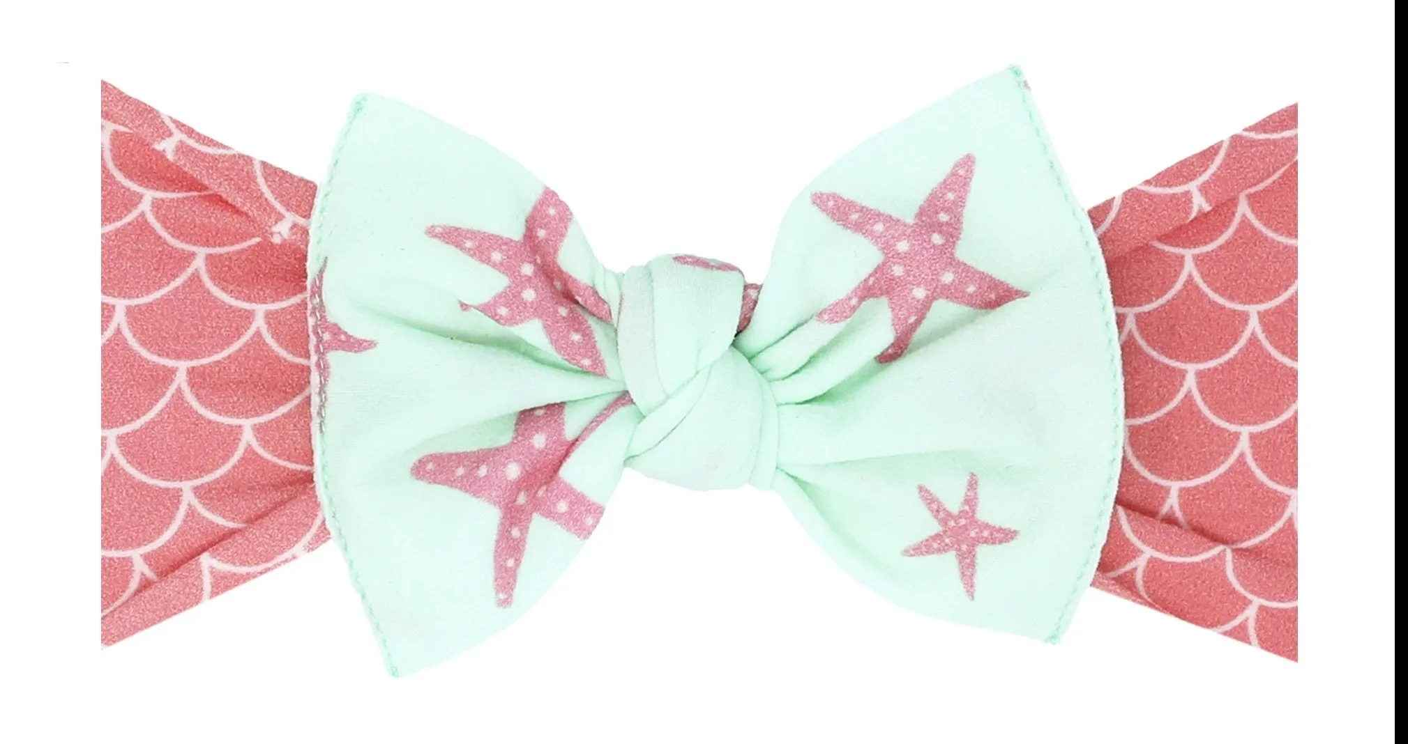 Baby Bling Coral Mermaid Printed Knot Headband