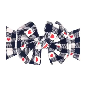 Baby Bling Plaid Heart Printed FAB Headband