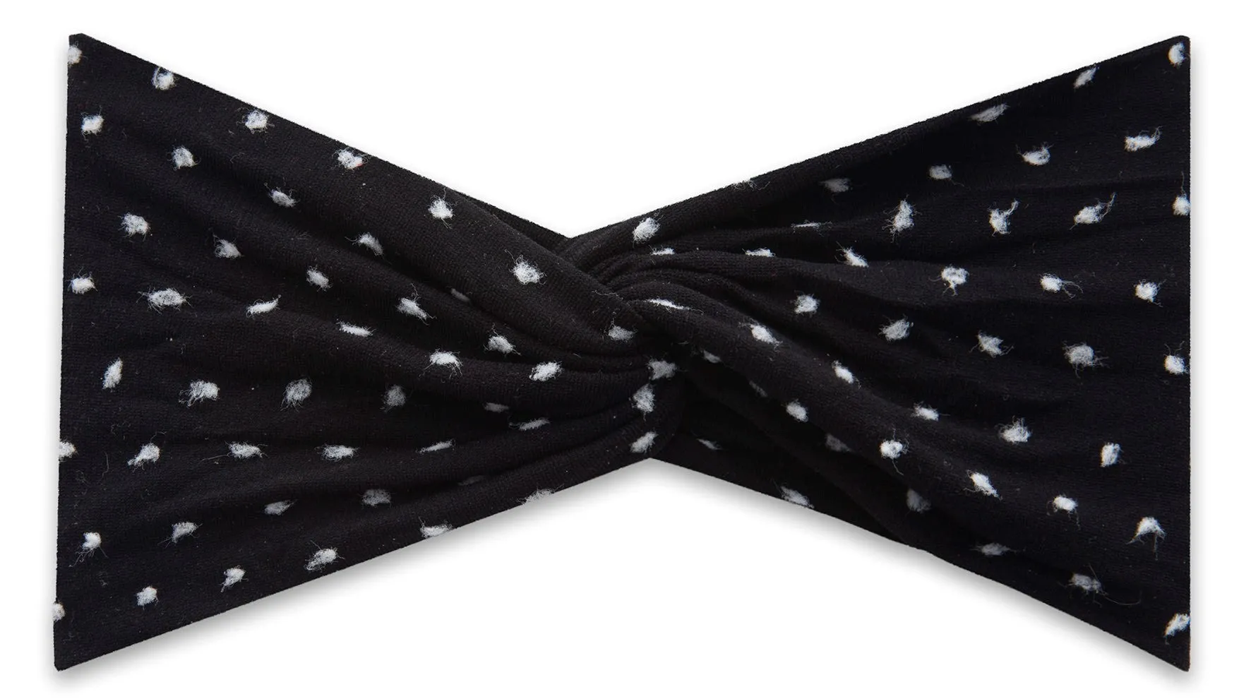 Baby Bling Shabby Black Dot Twist Headband