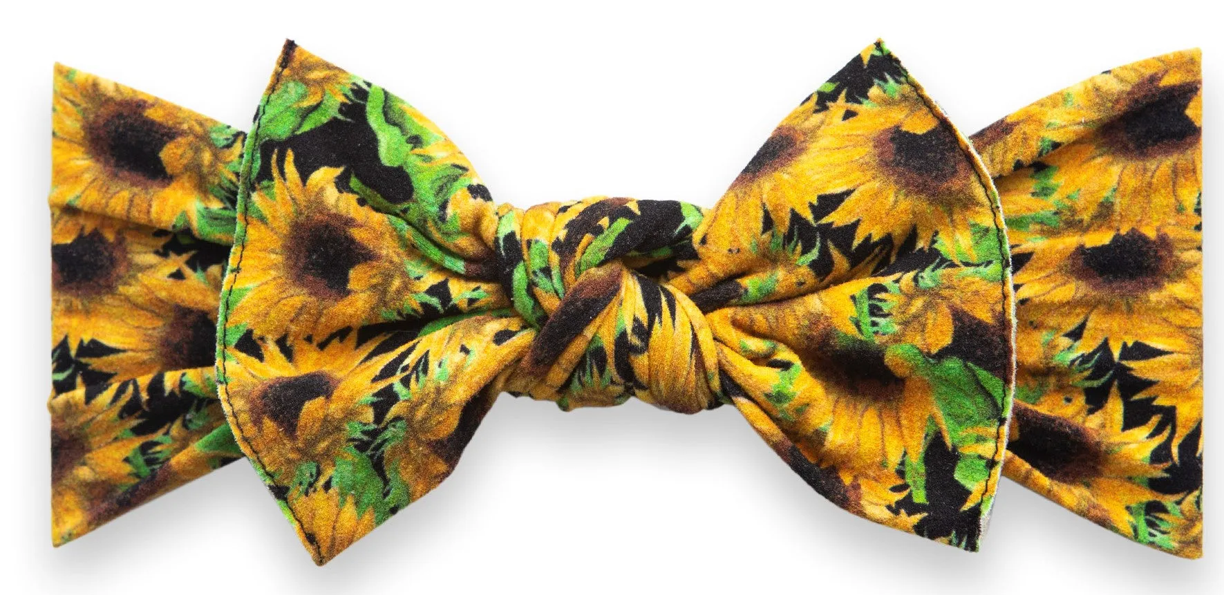 Baby Bling Sunflower Printed Knot Headband