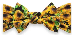 Baby Bling Sunflower Printed Knot Headband