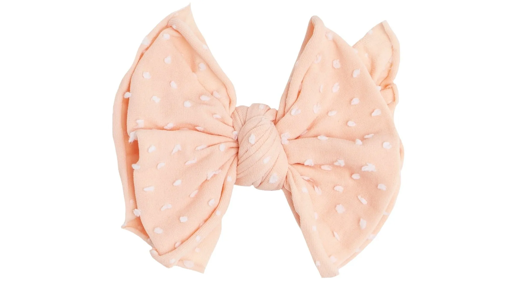 Baby Bling Tropical Peach Dot SHAB-BOW-LOUS Clip
