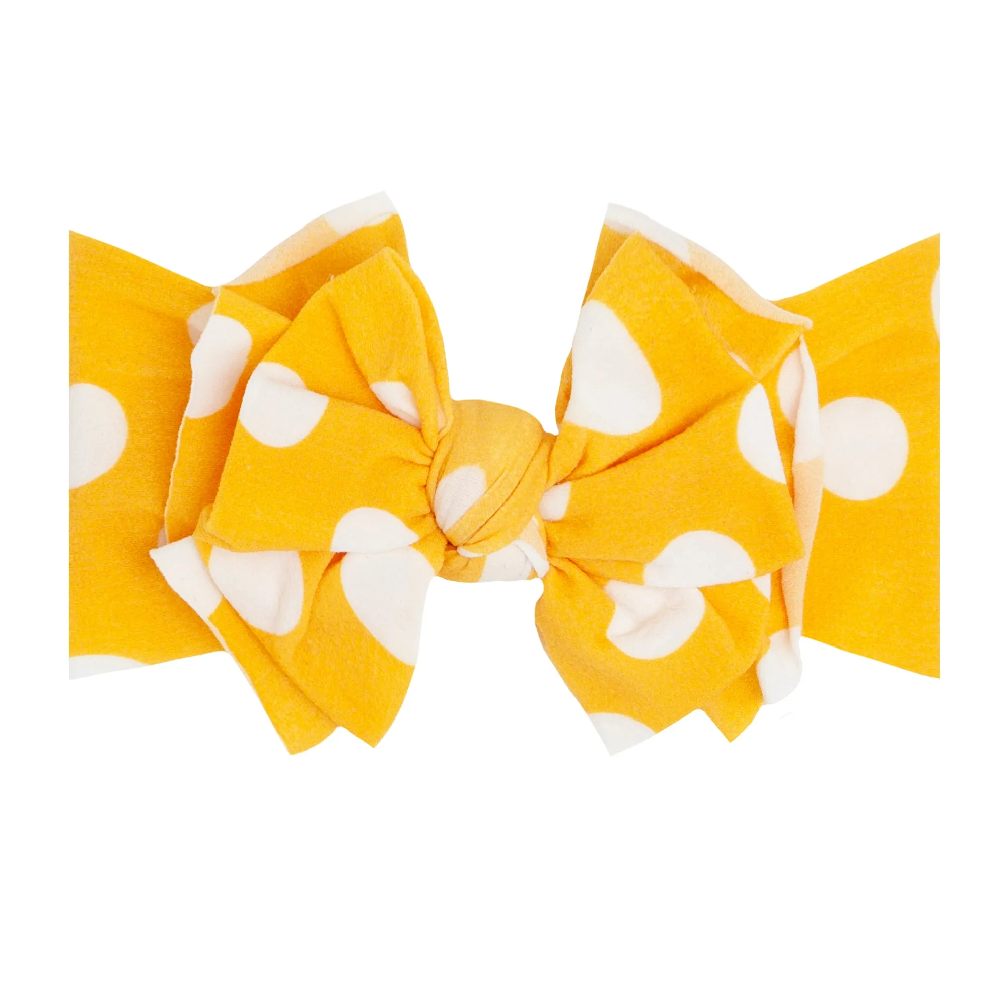 Baby Bling Yellow Polka Dot Printed FAB-BOW-LOUS Headband