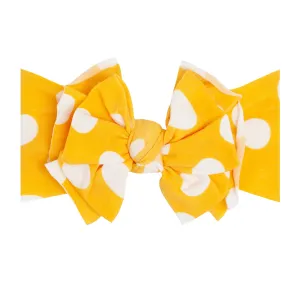 Baby Bling Yellow Polka Dot Printed FAB-BOW-LOUS Headband