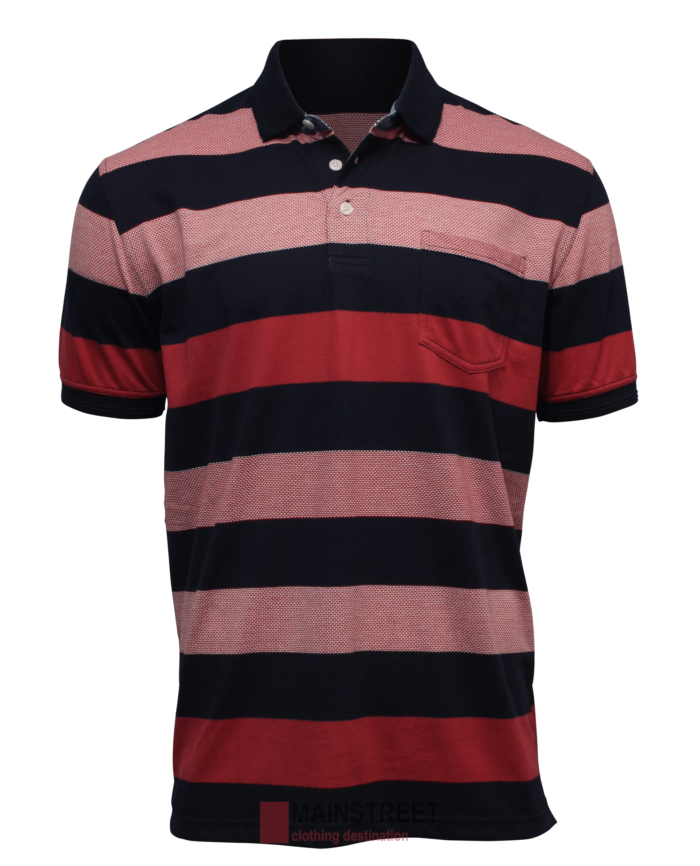 Back Bay Cotton Blend Striped Polo