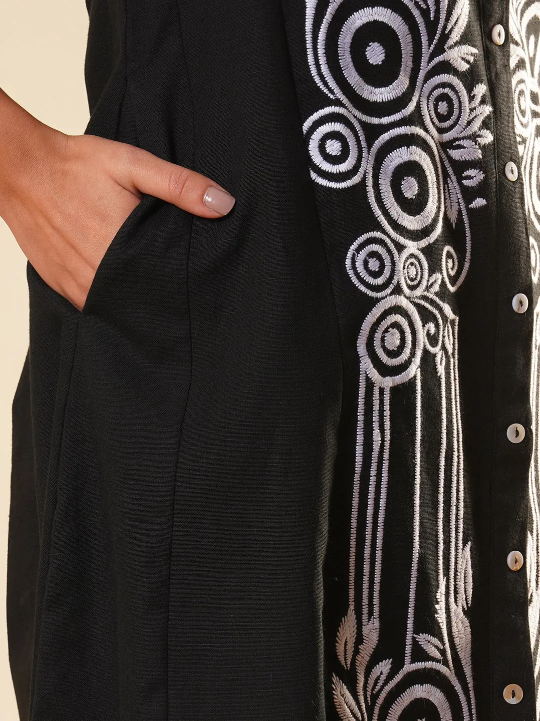 Black Comfort Fit Cotton Kurta for Women Online in India - Zola