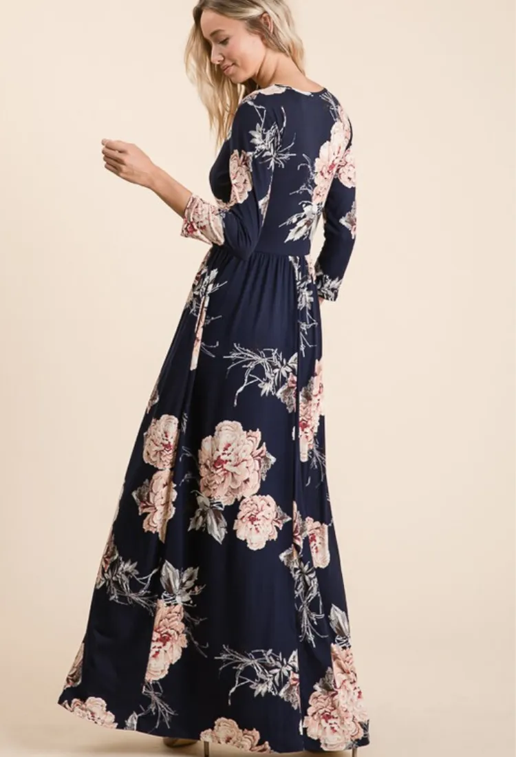 Black Floral Maxi