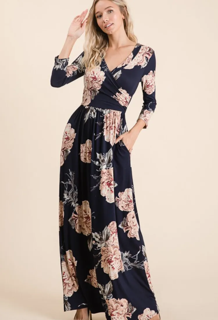 Black Floral Maxi