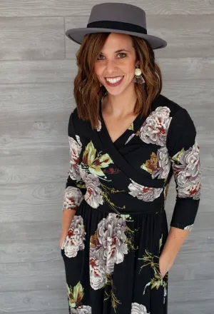 Black Floral Maxi
