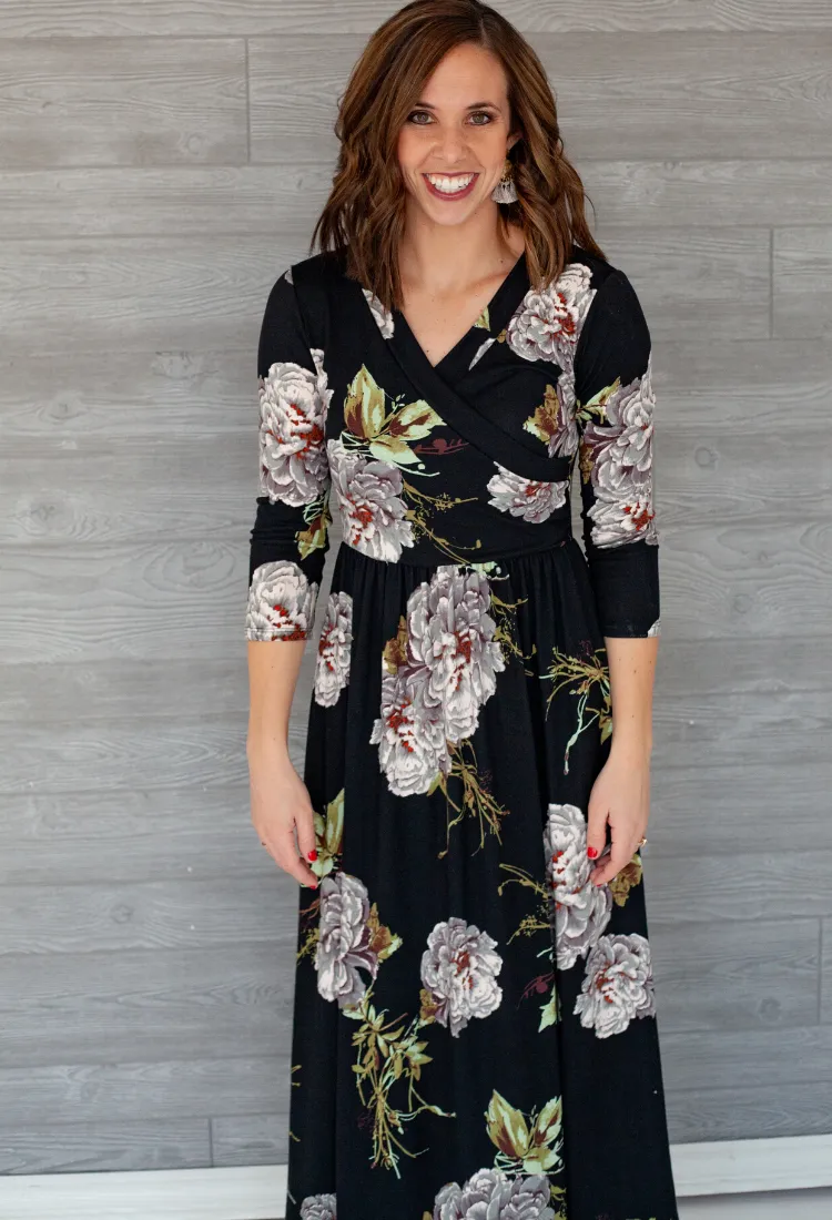 Black Floral Maxi