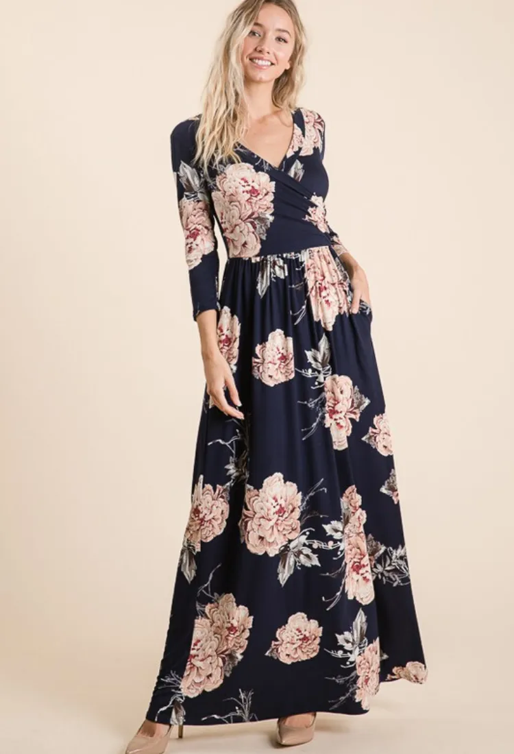 Black Floral Maxi