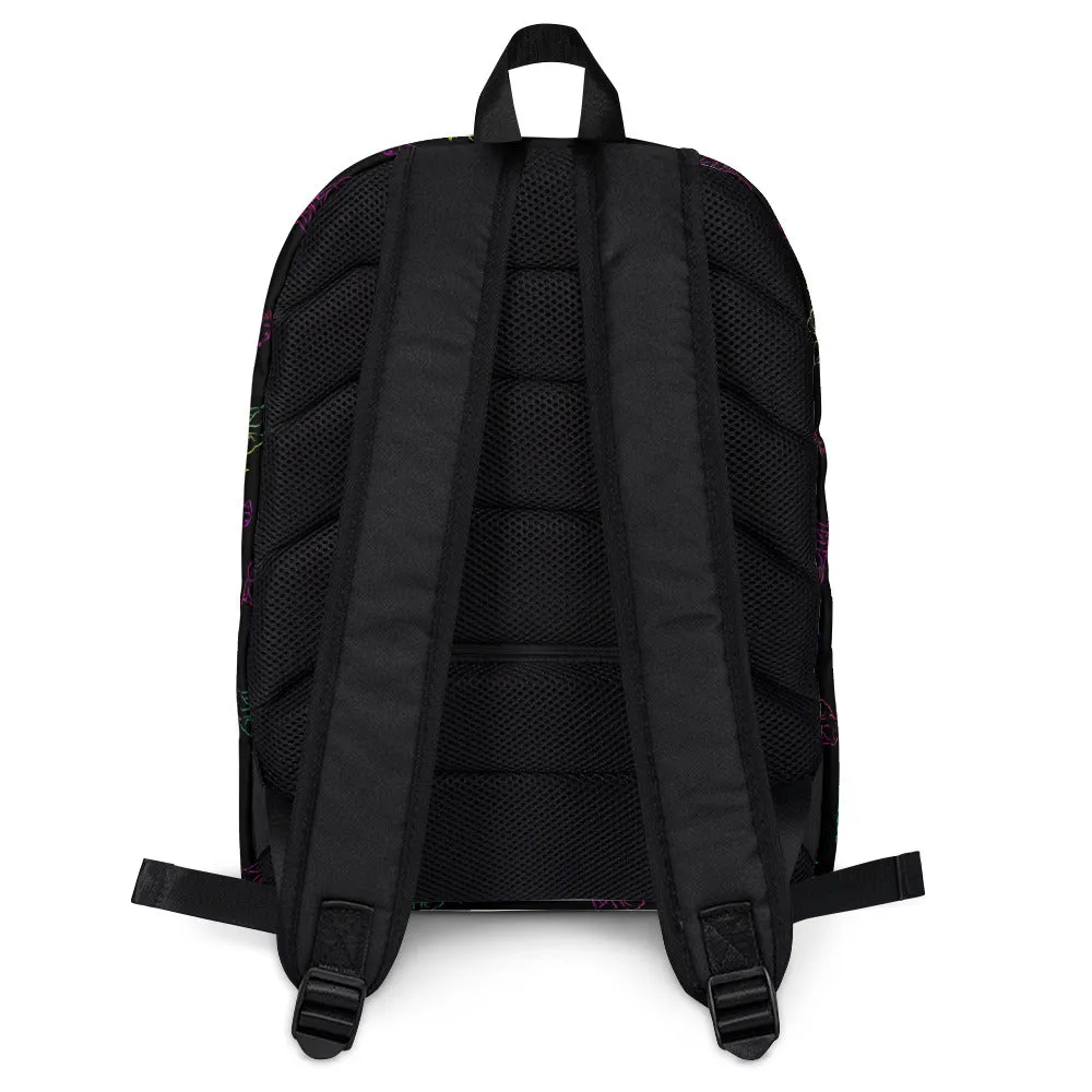Black Rainbow Dog Backpack