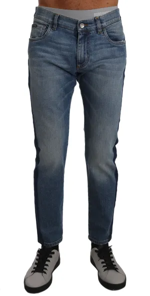 Blue Cotton CLASSIC Stretch Stripe Jeans