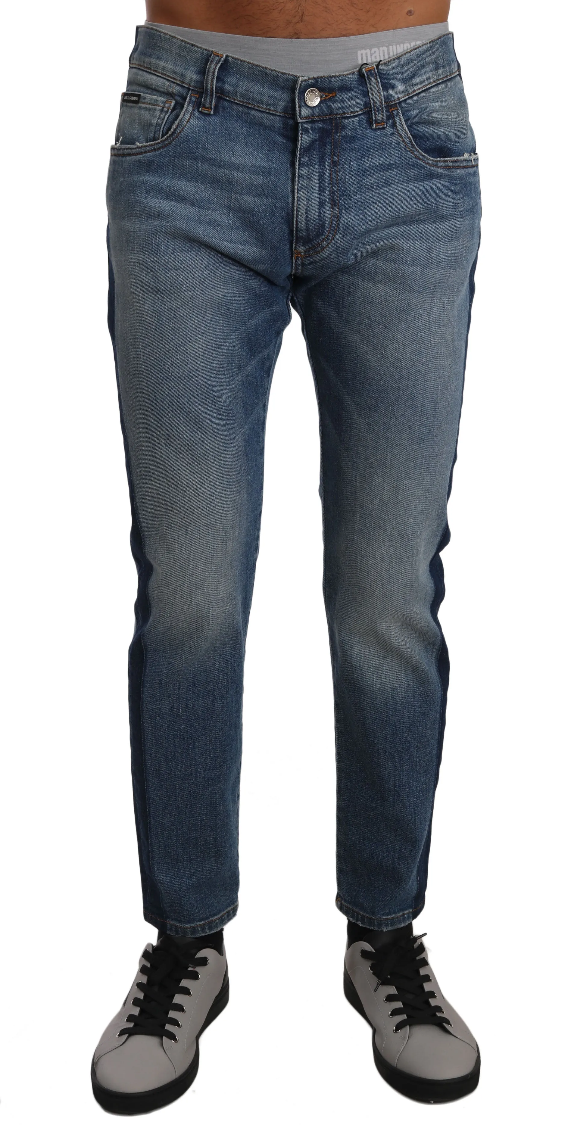 Blue Cotton CLASSIC Stretch Stripe Jeans