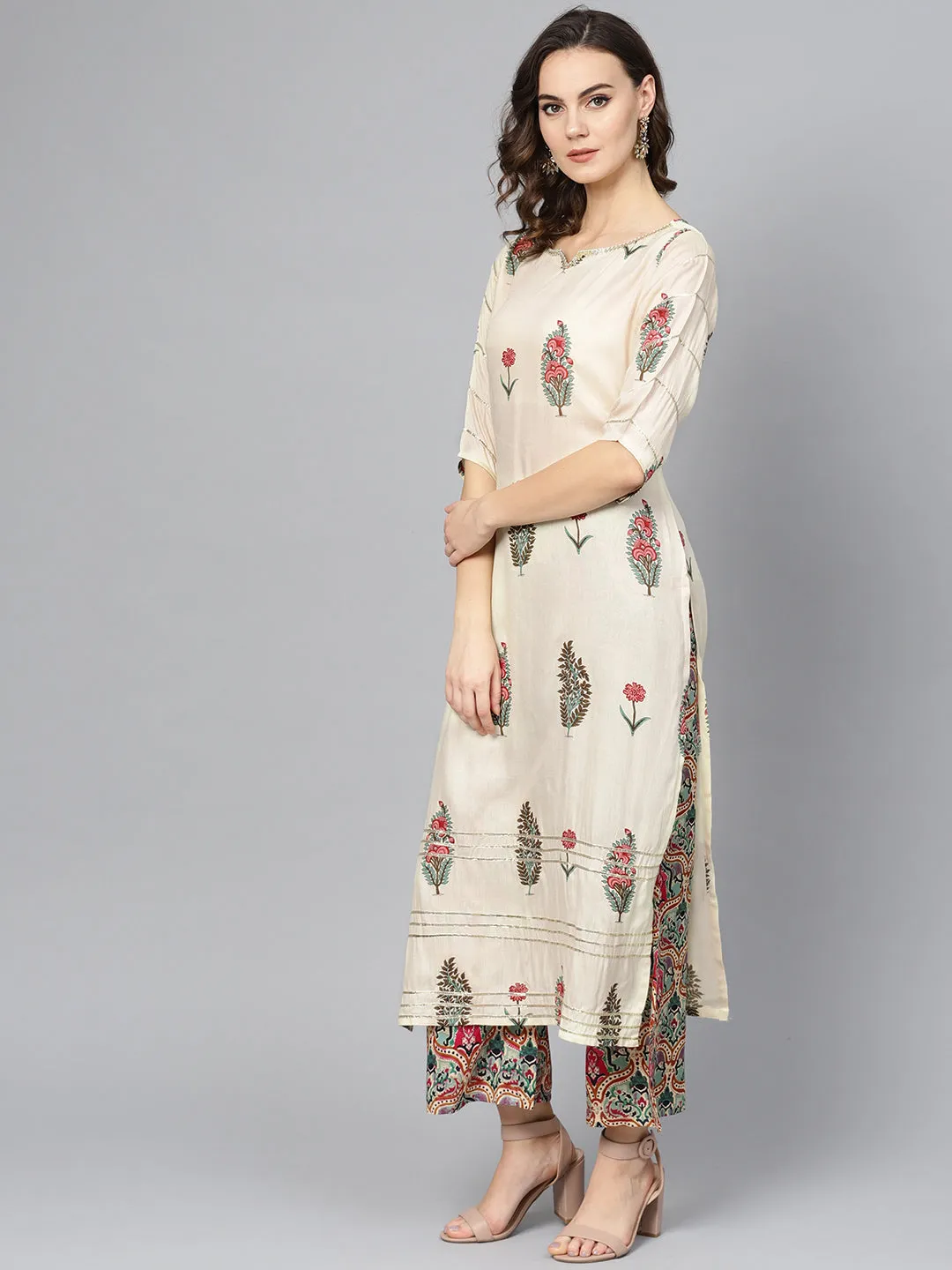 Blush Bloom Rayon Suit Set