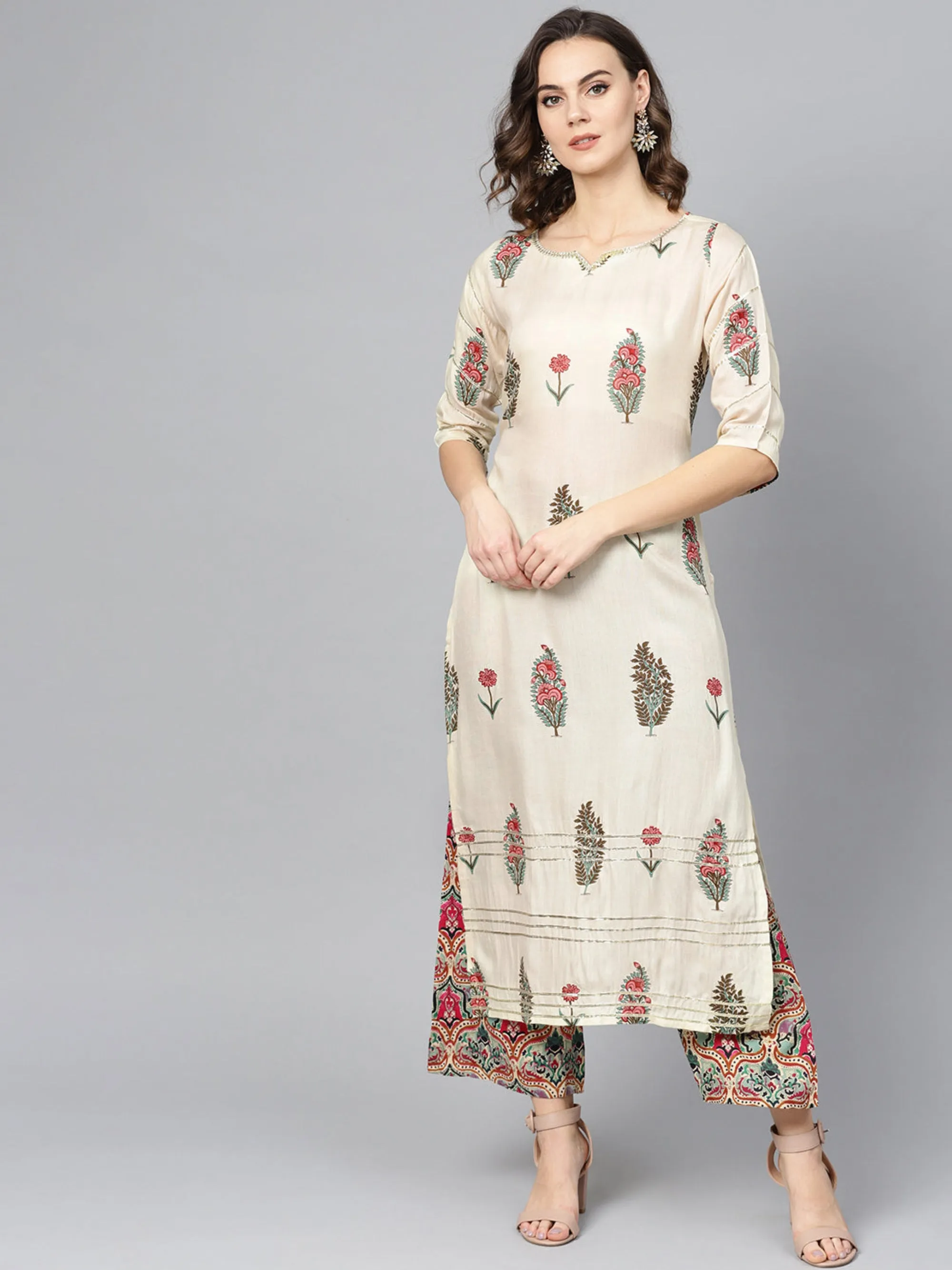 Blush Bloom Rayon Suit Set
