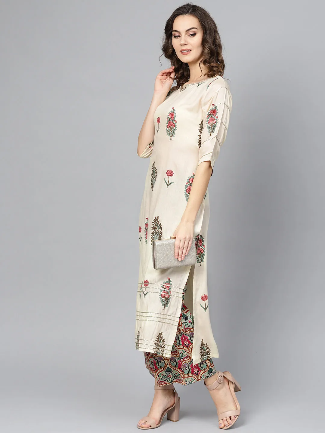 Blush Bloom Rayon Suit Set
