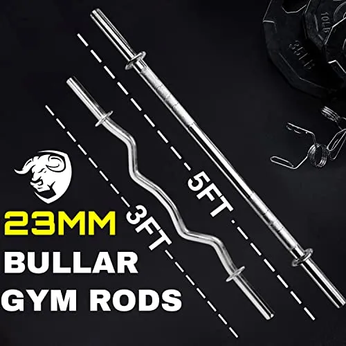 BULLAR, gym bench, bench for home gym, perfect gym bench for home workout, idol for bench press, and squat rack (Adjustable Bench with 30kg rubber combo)