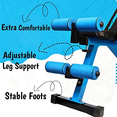 BULLAR, gym bench, bench for home gym, perfect gym bench for home workout, idol for bench press, and squat rack (Adjustable bench)