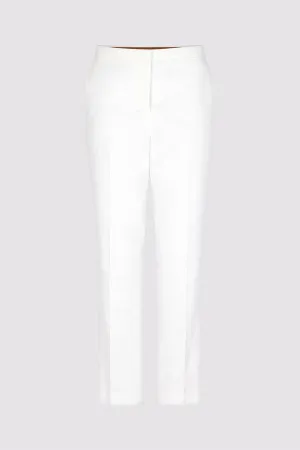 CAUSETTE WHITE PLAIN 7/8 STRAIGHT TROUSERS