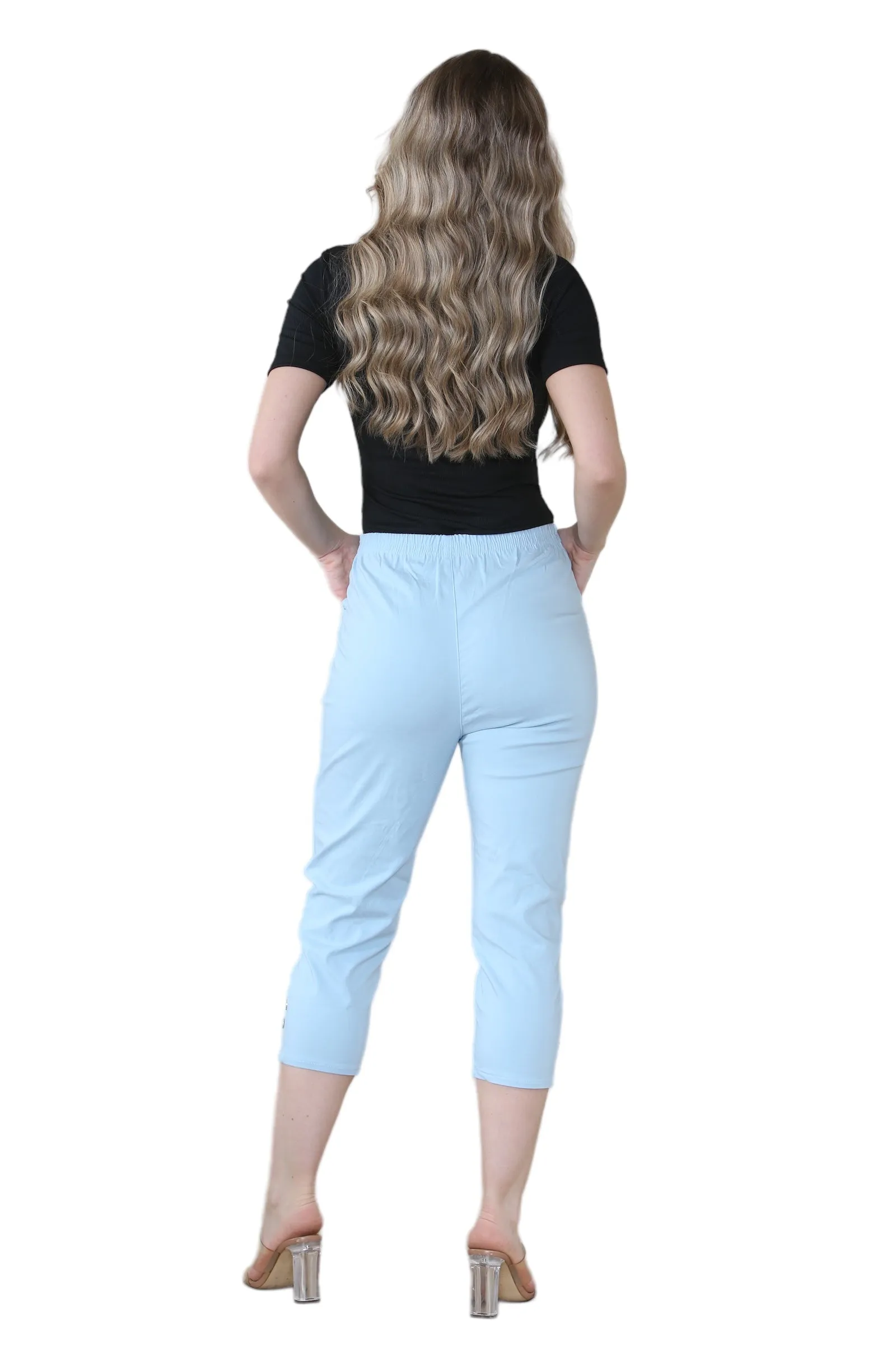 cherry berry capri trouser