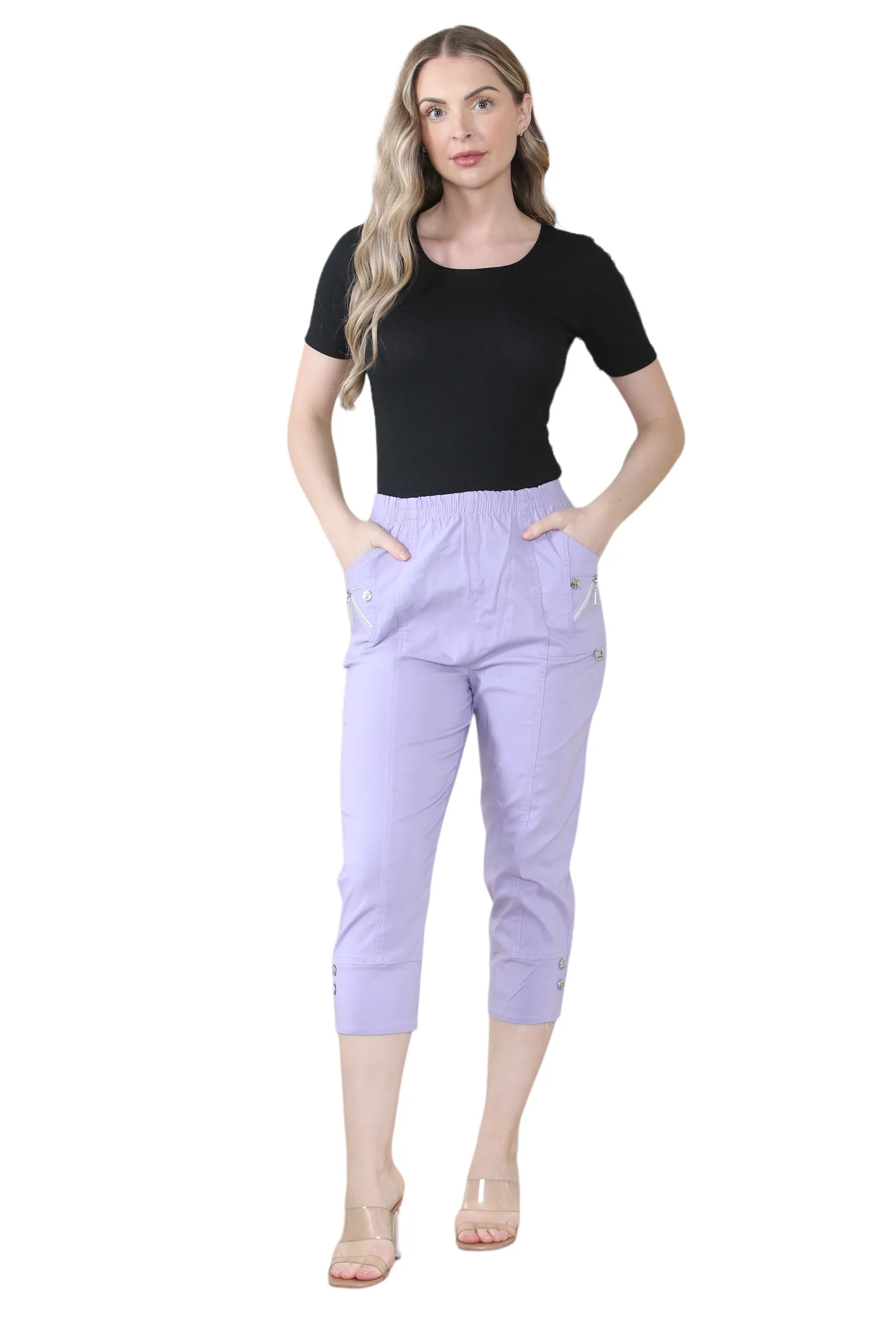 cherry berry capri trouser