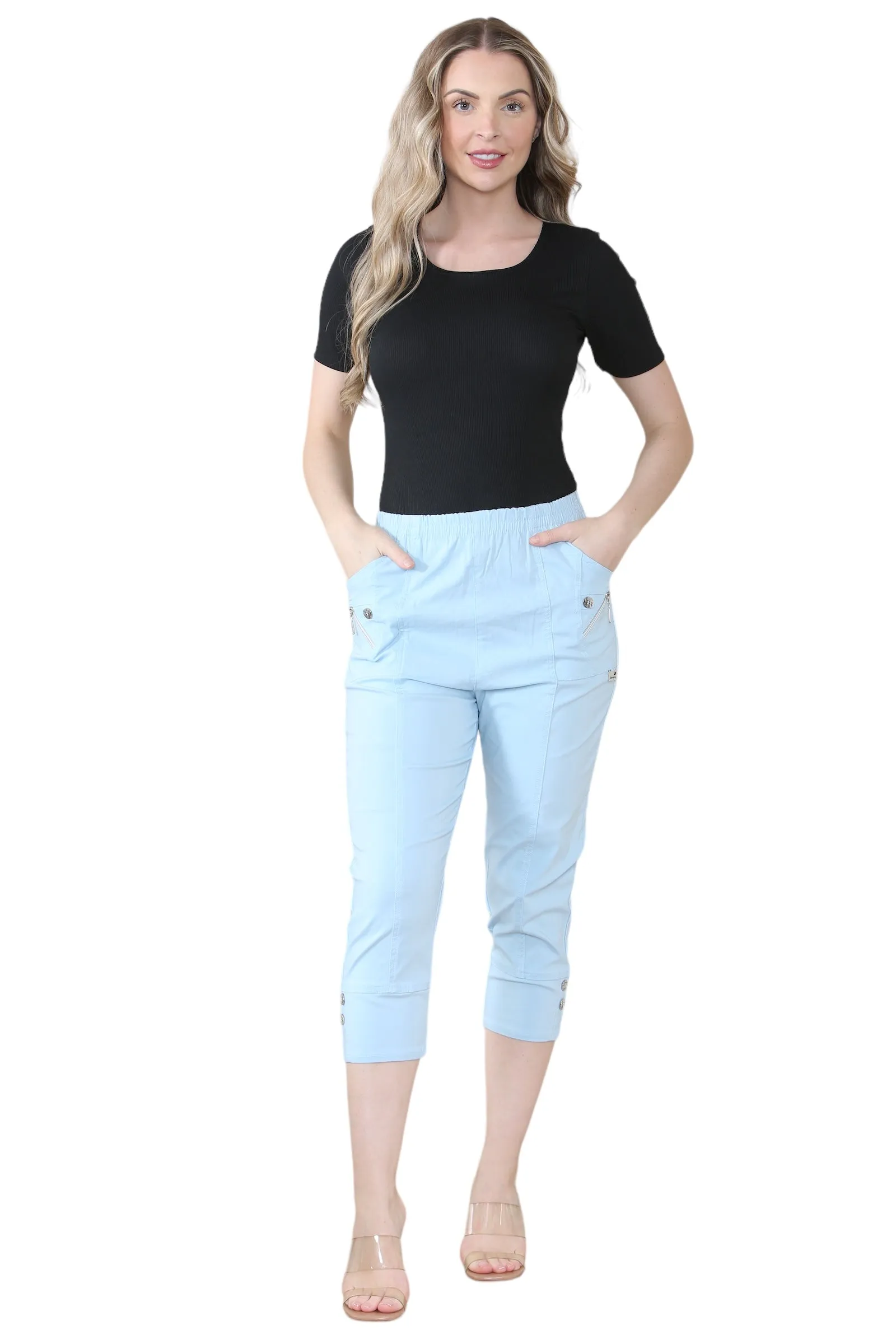 cherry berry capri trouser
