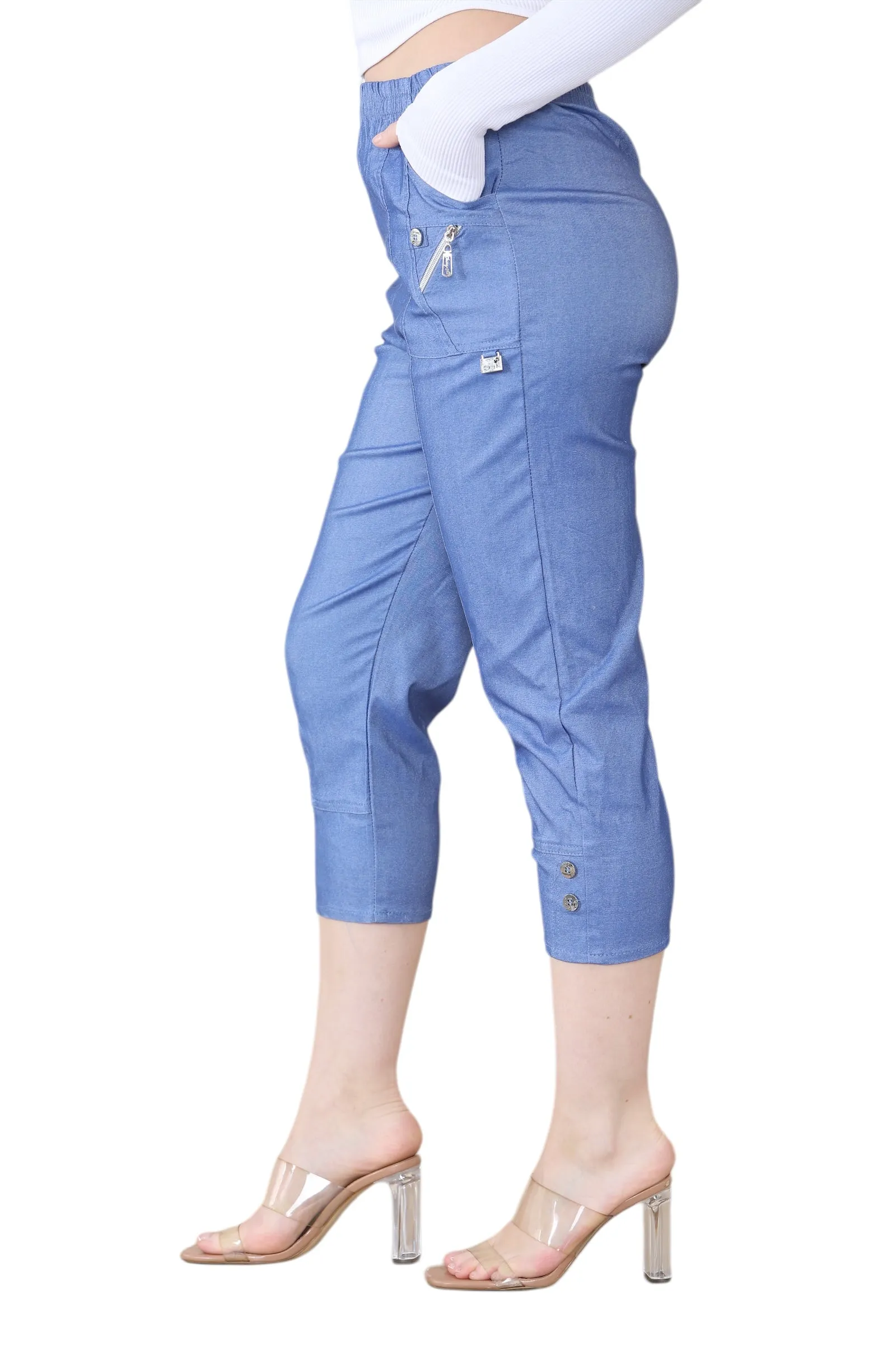 cherry berry capri trouser