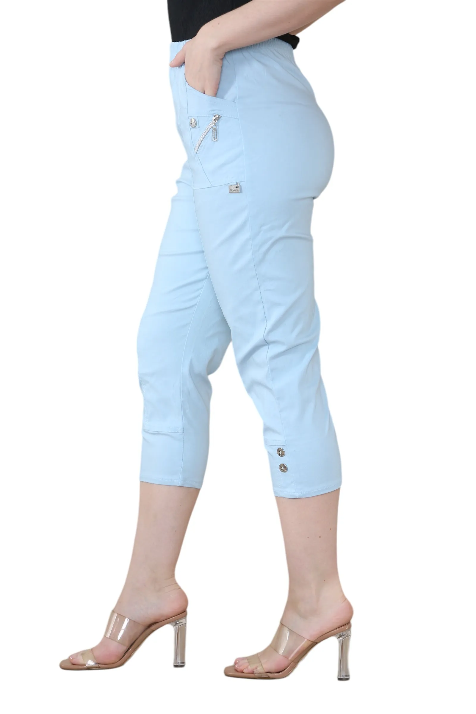 cherry berry capri trouser