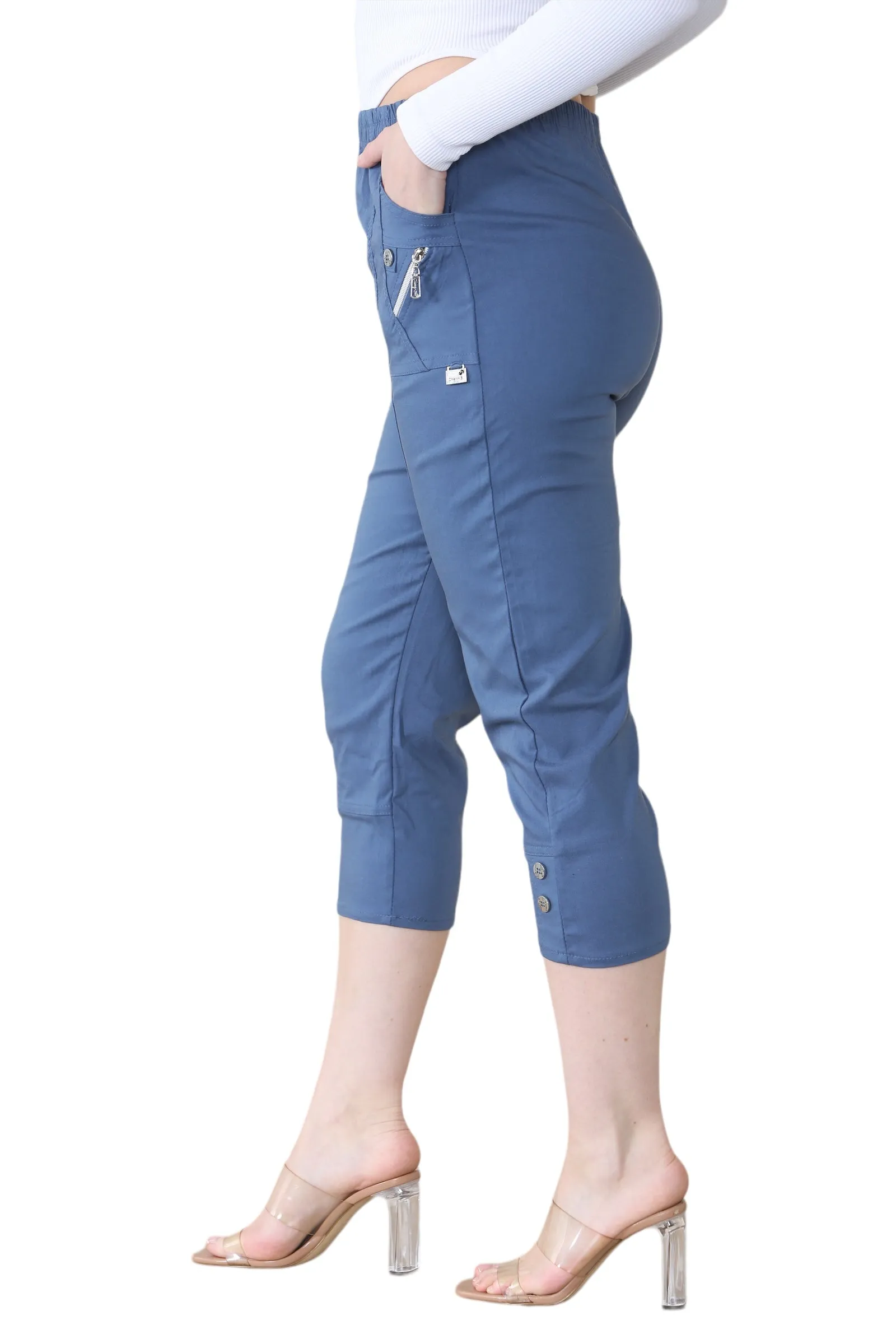 cherry berry capri trouser