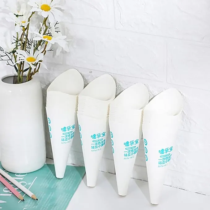 Ciieeo Portable Toilet 30Pcs Disposable Female Urination Device Paper Pee Funnel Women Portable Female Urinal Funnel Standing Pee for Pregnant Wounded Travel Camping Outdoor Activities Go Girl