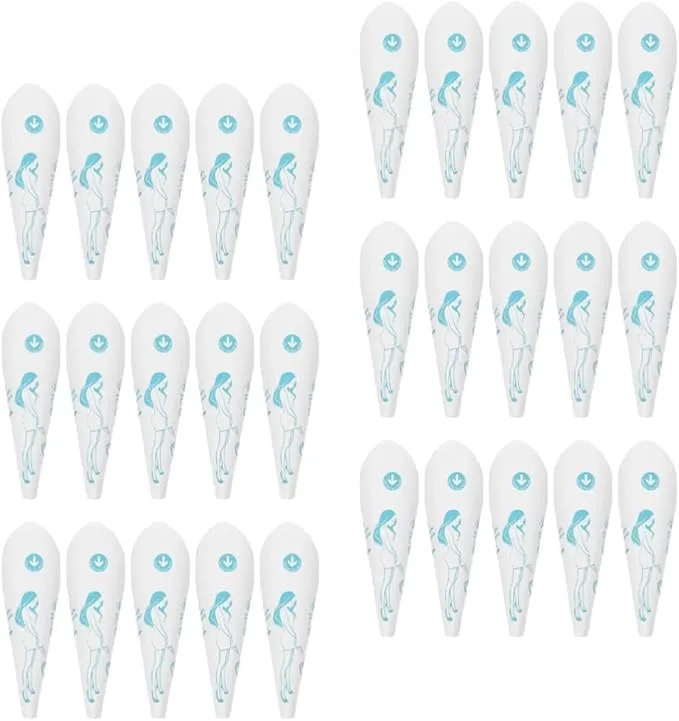 Ciieeo Portable Toilet 30Pcs Disposable Female Urination Device Paper Pee Funnel Women Portable Female Urinal Funnel Standing Pee for Pregnant Wounded Travel Camping Outdoor Activities Go Girl
